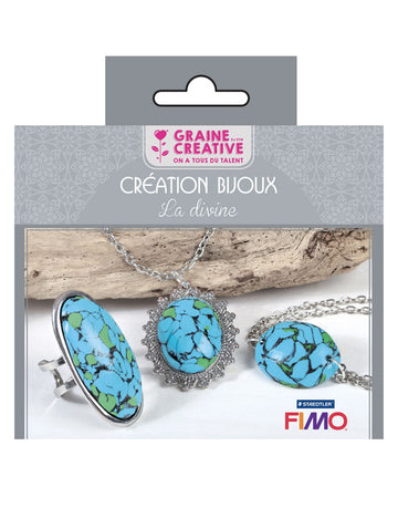 Ékszerkészítő készlet türkiz kövekkel, 12,5 x 13 cm az isteni