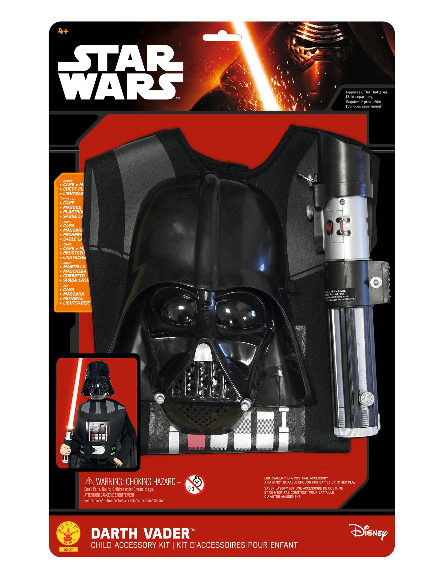 Kit Dark Vader gyermek lézeres karddal