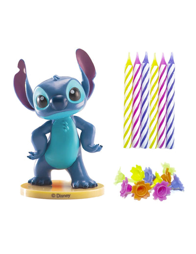 Stitch™ PVC figura készlet gyertyákkal