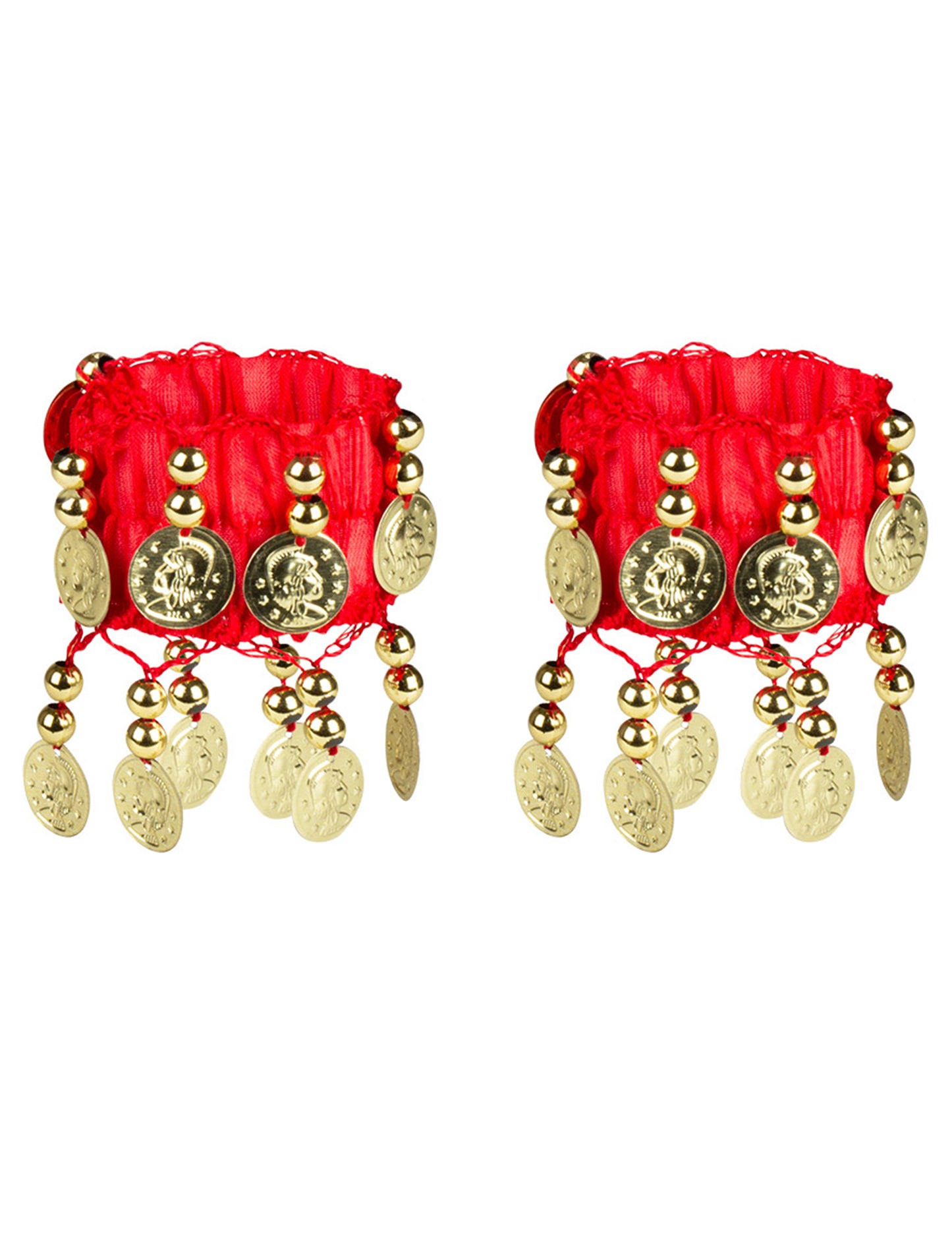 Paire de bracelets à pièces dorées du kit accessoires danseuse orientale pour femme