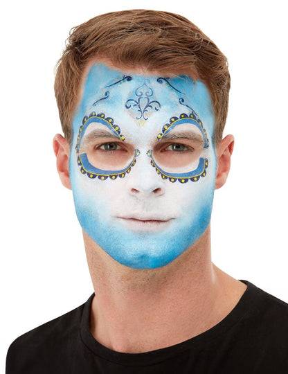 Make -Up Kit és Tatoo Dia de Los Muertos Blue Adult
