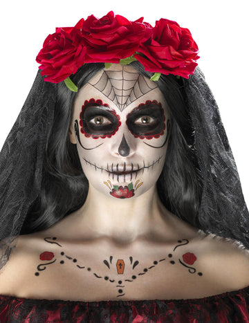Kit smink hercegnő pók nő dia de los muertos