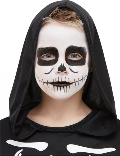 Kit maquillage squelette pour enfant noir et blanc