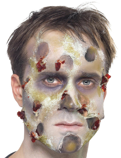Kit maquillage zombie pour adulte avec plaies putréfiées et sang pour Halloween