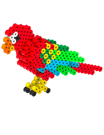 3D vasalható gyöngy készlet papagáj kiegészítőkkel