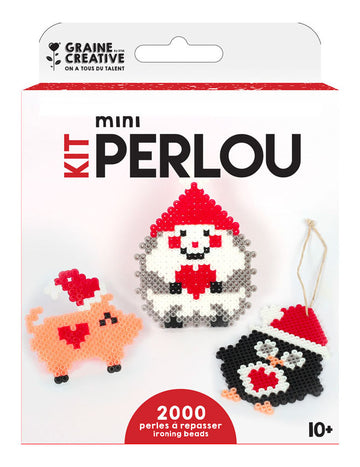 Kit perles à repasser animaux de Noël pour loisirs créatifs multicolore avec 2000 perles