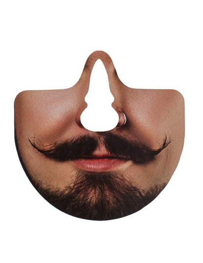 Bouche d'homme avec moustache et barbiche du kit photobooth bouches humoristiques