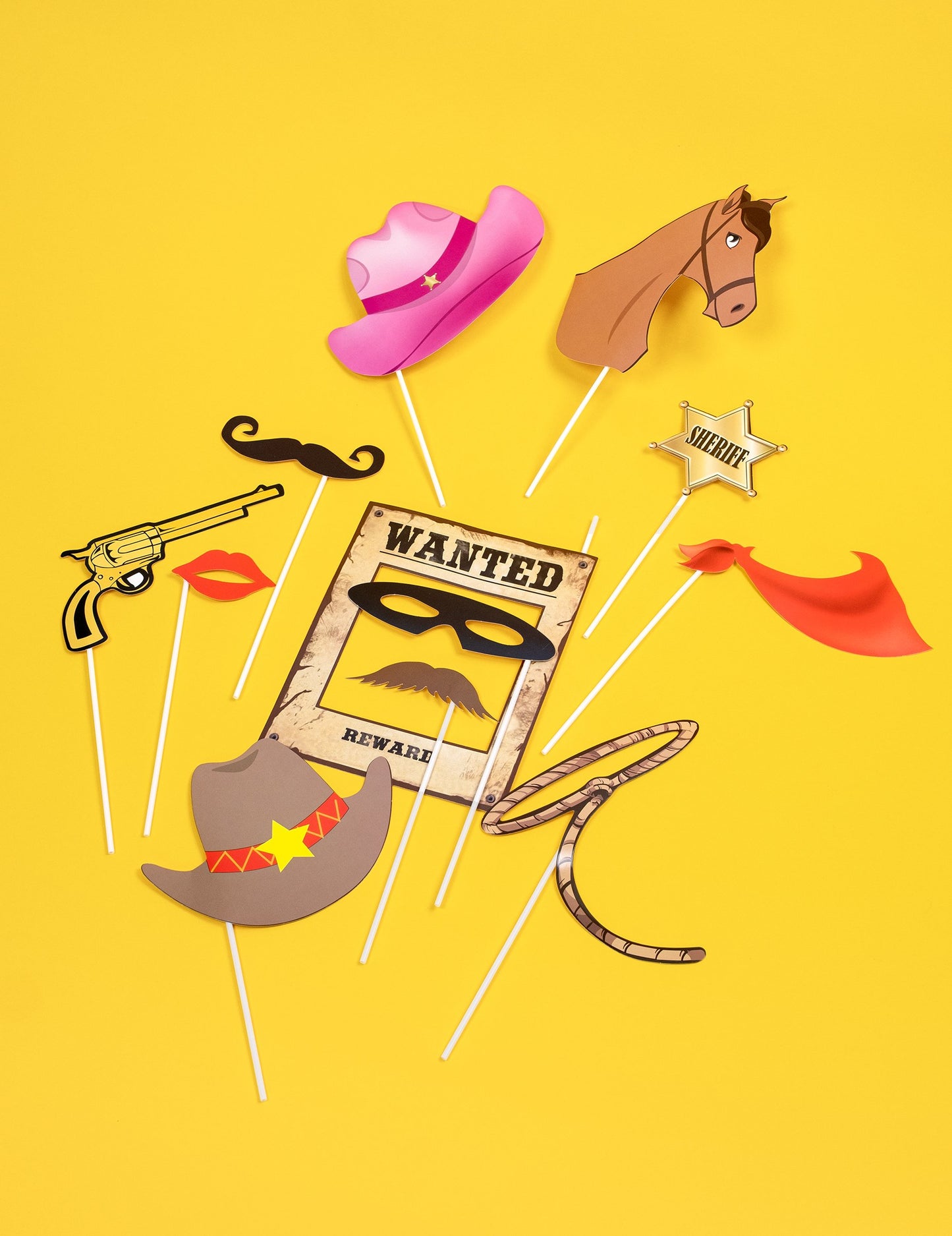 Cowboy 12 szoba Photobooth készlet