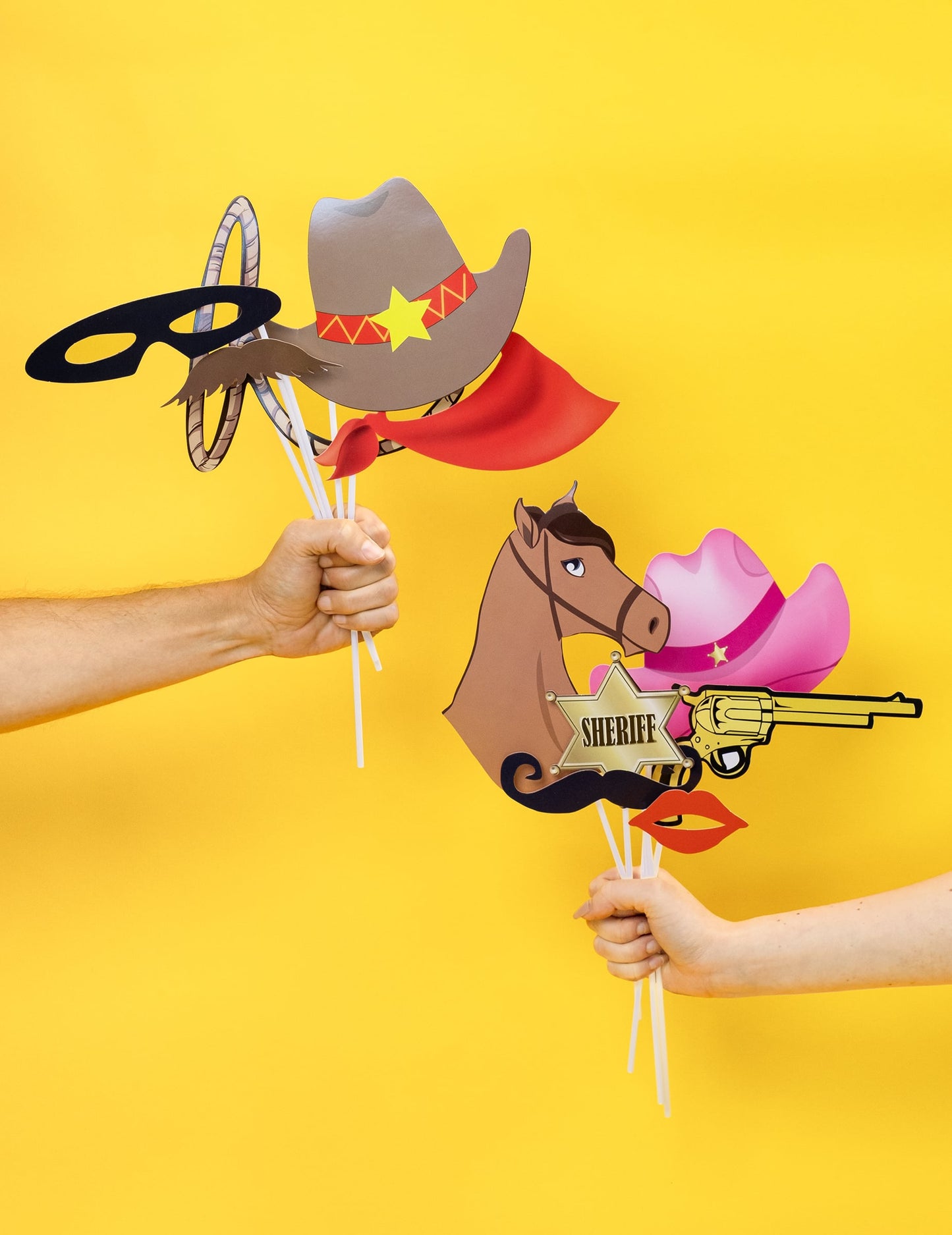 Mise en situation du Kit photobooth Cowboy