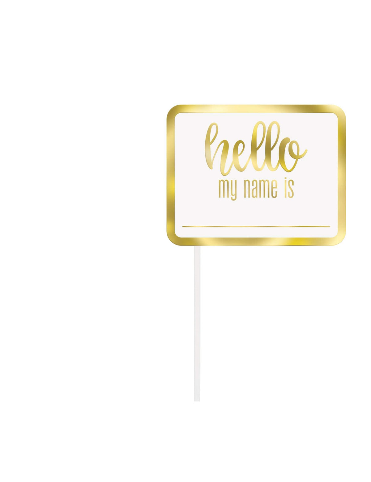 Accessoire hello my name is fehér et arany du kit fotófülke hello baby