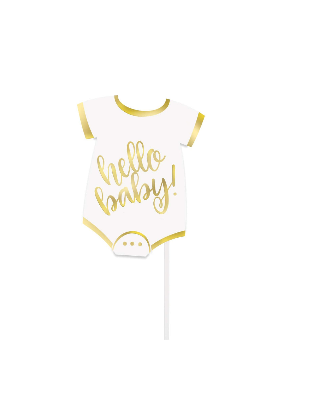 Accessoire body fehér és arany a hello baby fotófülke szettből