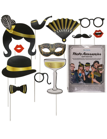 12 darabos újévi fotófülke készlet