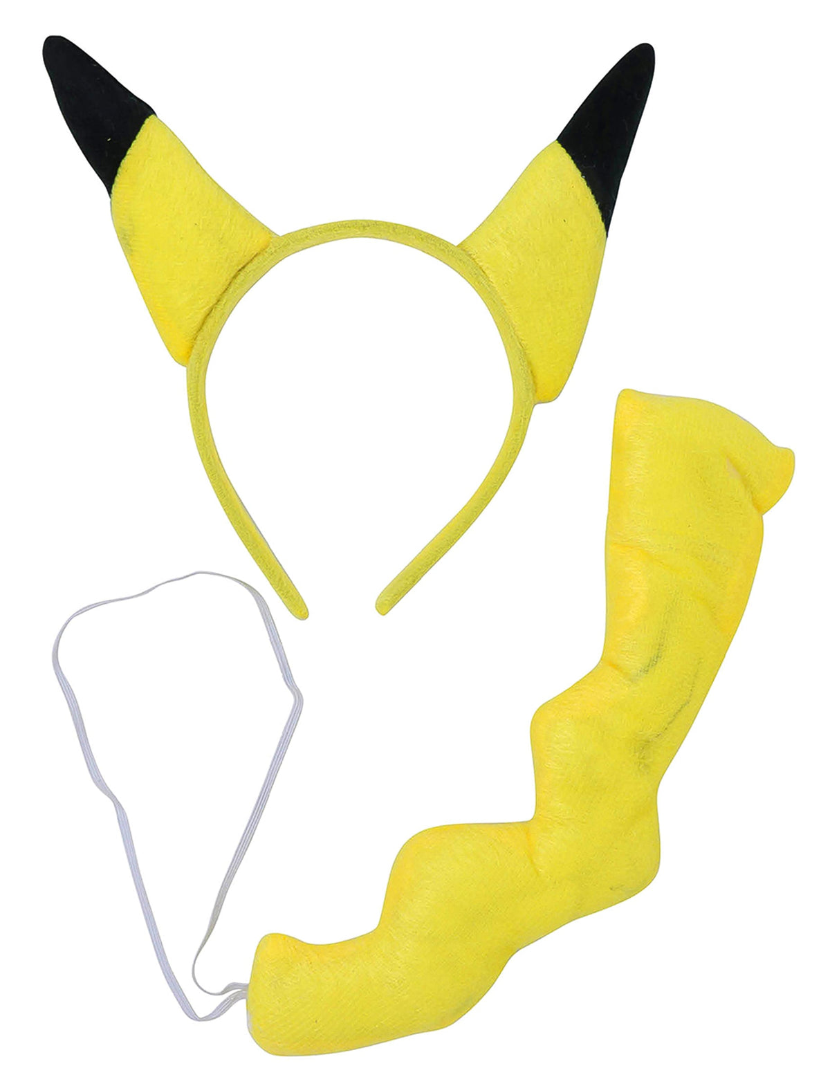 Détail du serre-tête et de la queue du kit de rongeur électrique pour enfant jaune