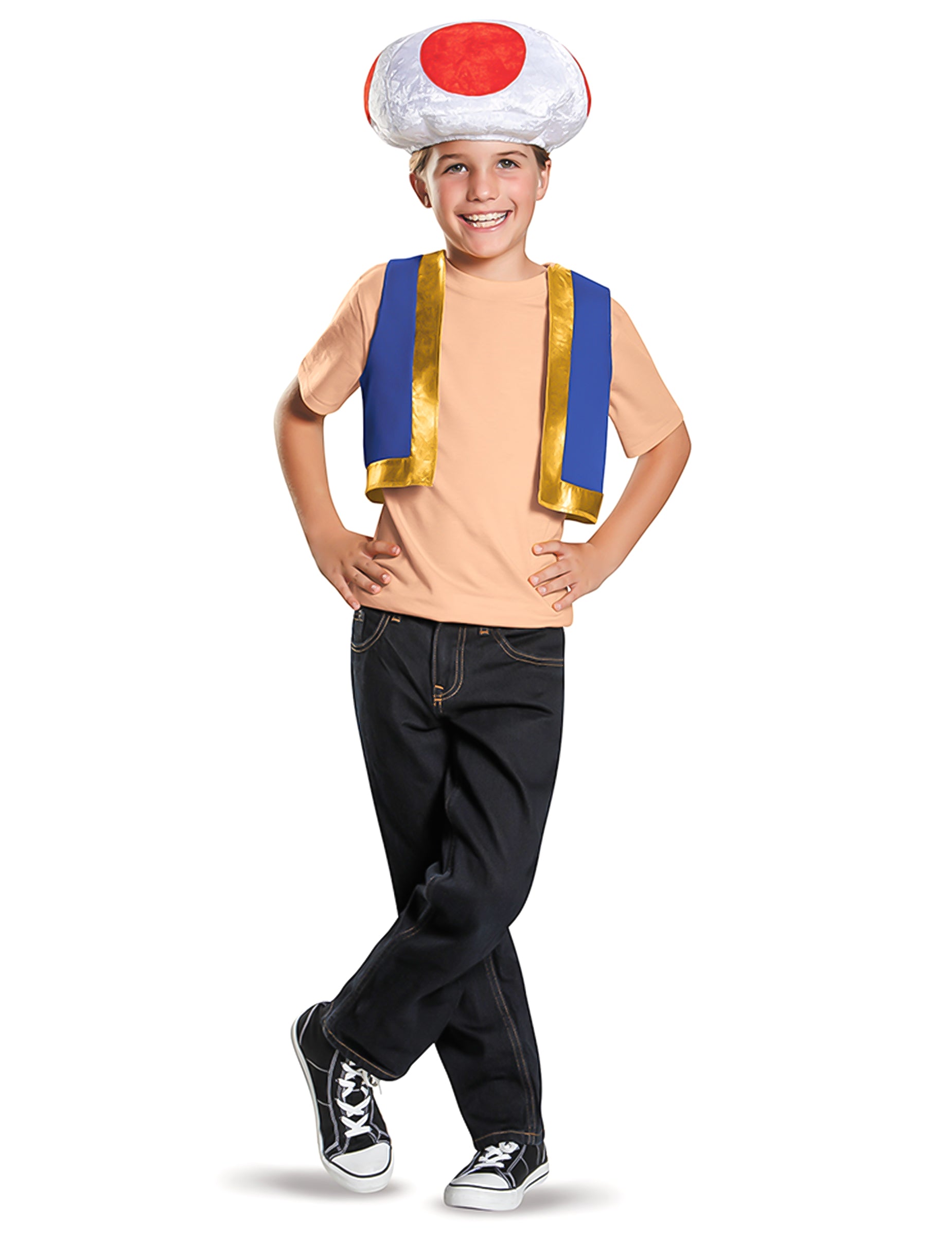 Kit Toad Nintendo® pour enfants bleu et blanc avec chapeau à pois rouges