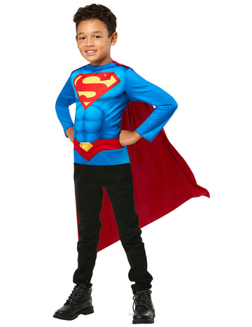 Gyermek Superman felső és köpeny készlet