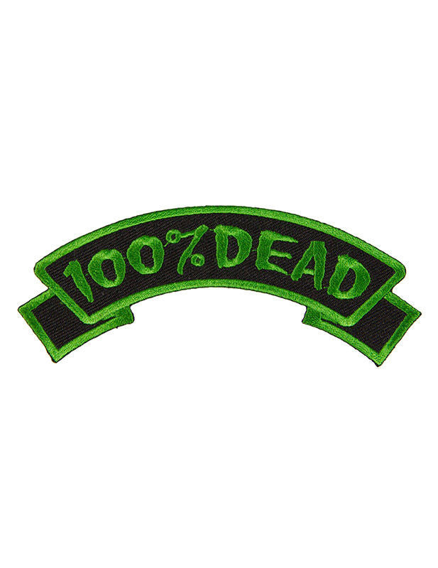 Patch gothique 100% Dead pour adulte vert et noir
