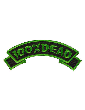 Patch gothique 100% Dead pour adulte vert et noir
