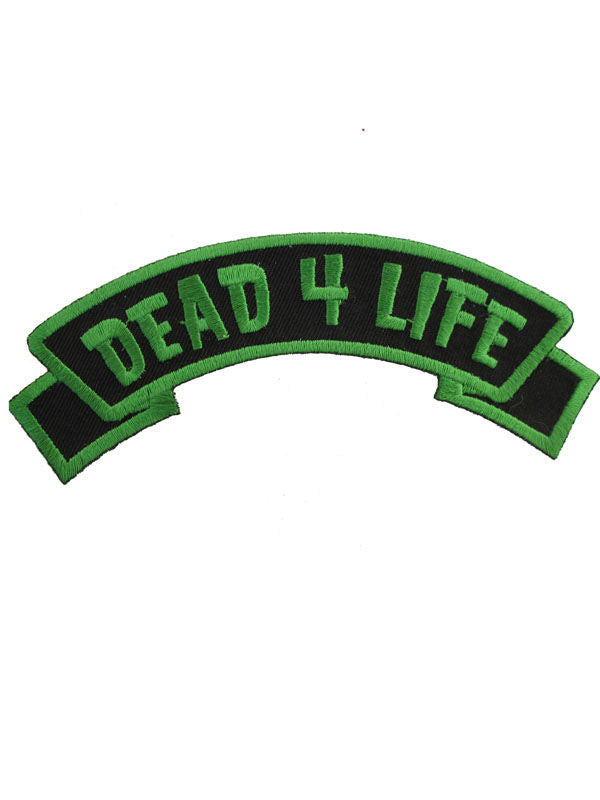 Kreepsville Gothic Patch Dead 4 Life zöld-fekete 