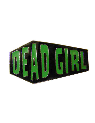 Bague deux doigts cercueil Dead Girl pour femme noir et vert