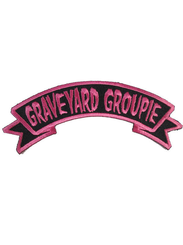Patch Gothic Graveyard Groupie rose et noir