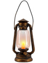 Lampe à huile rétro pour adulte bronze vieilli avec flamme vacillante