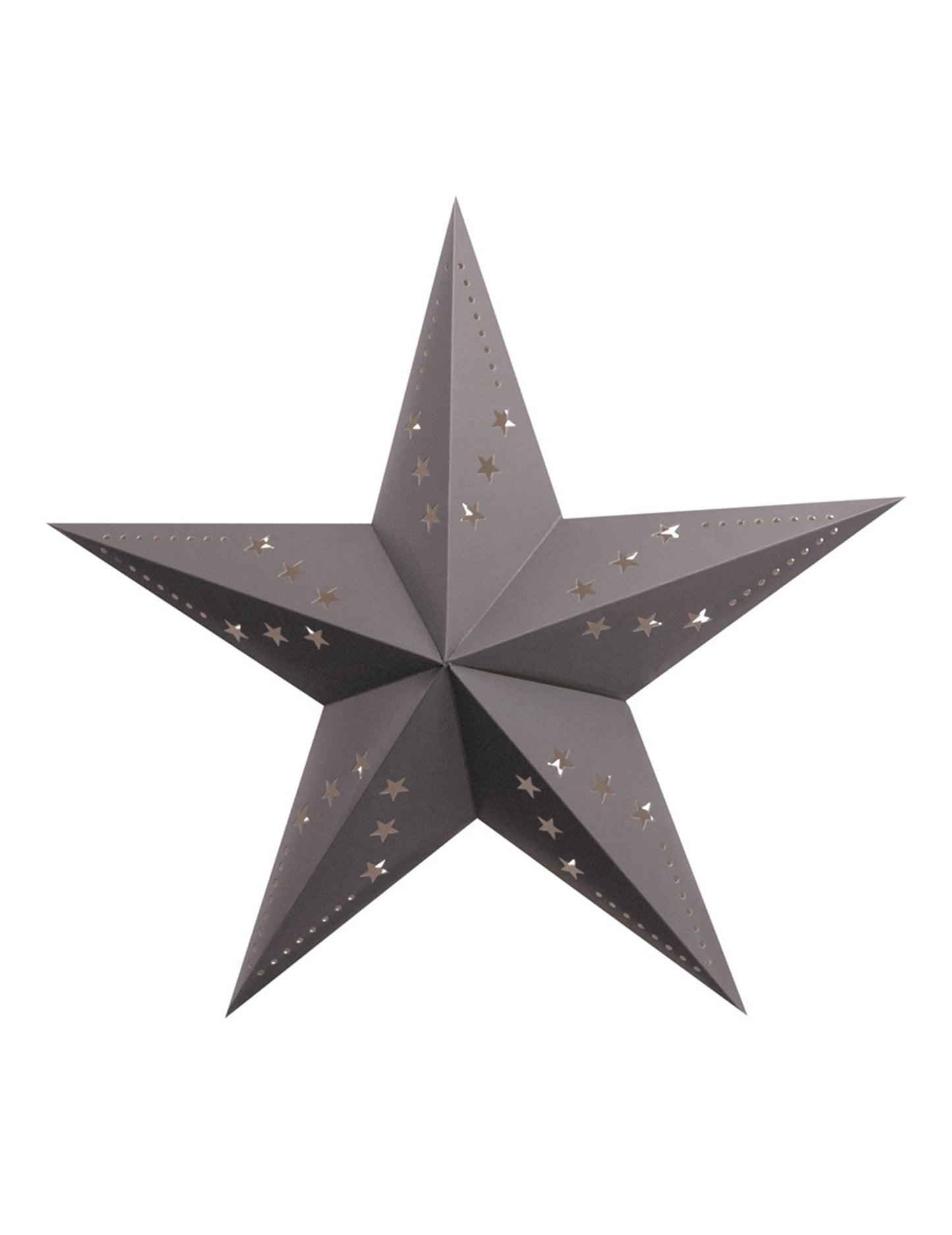 Szürke karton csillaglámpás 30 cm felakasztani