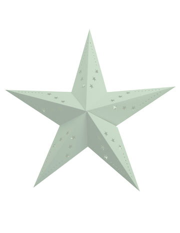 Mentazöld csillaglámpás 30 cm papír