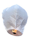 Fehér repülő lampion tűzálló papírból, 1 m 