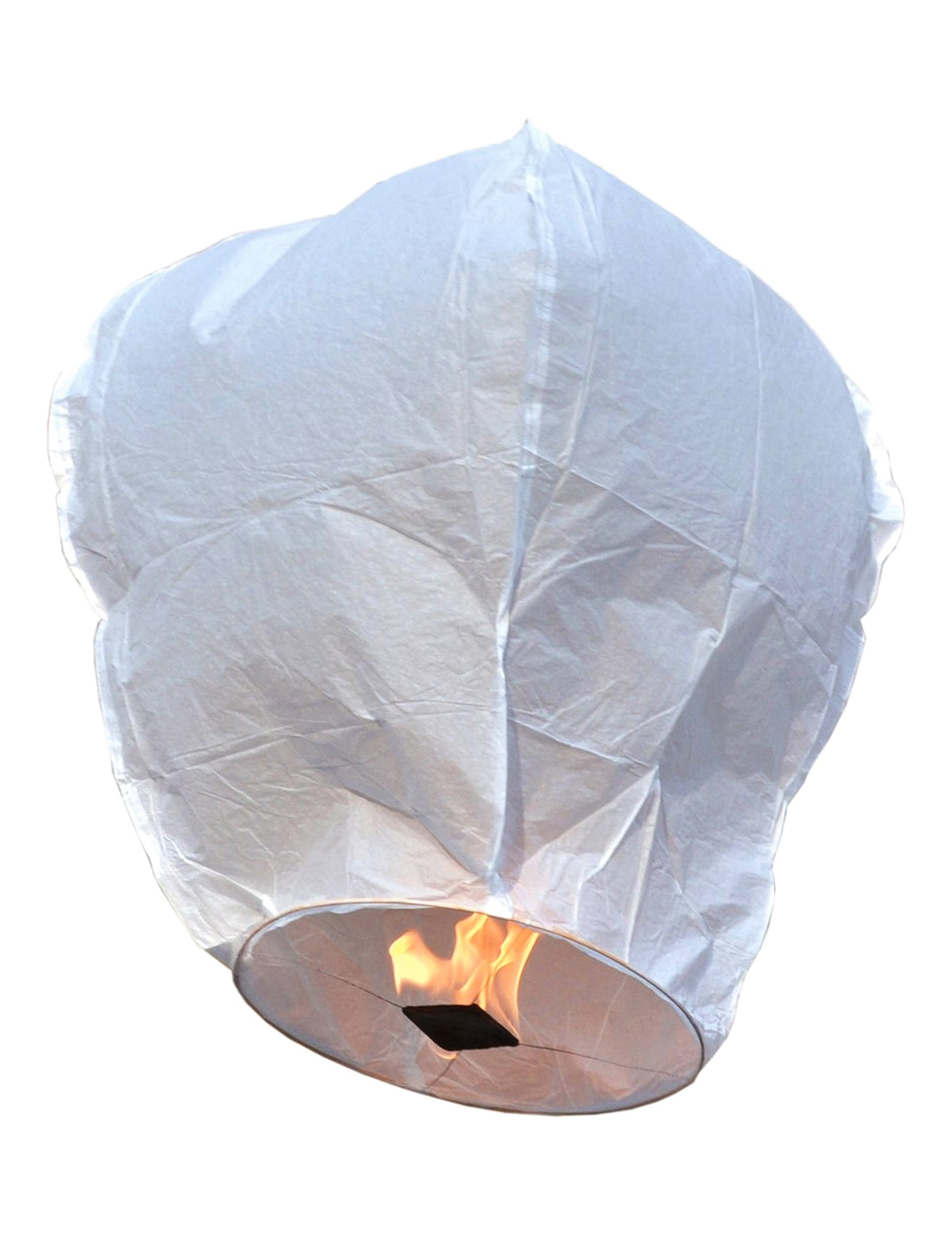Fehér repülő lampion tűzálló papírból, 1 m 