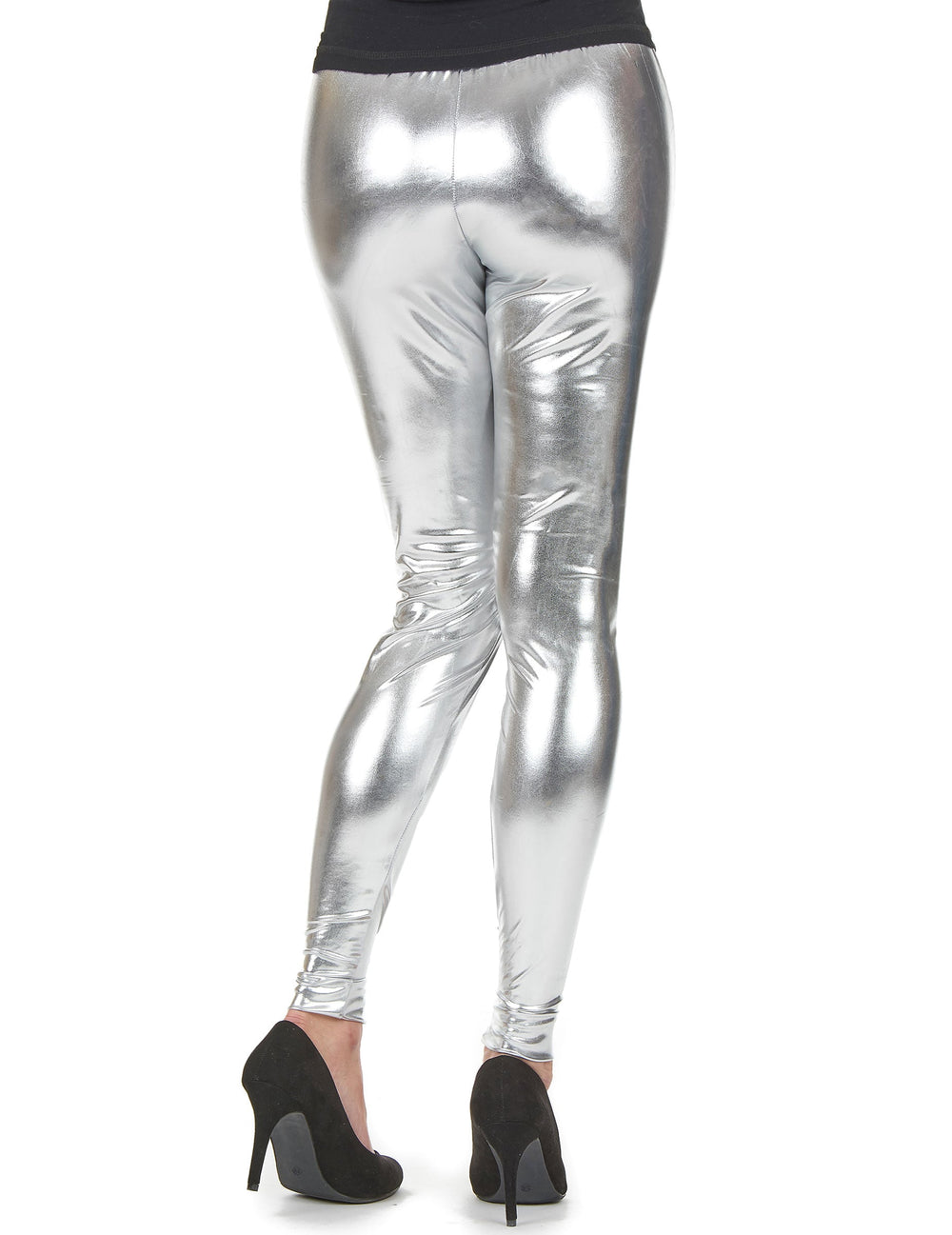 Vue de dos du legging argenté pour femme