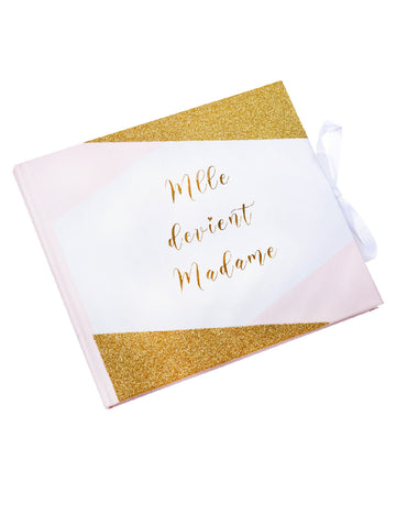 Aranykönyv Miss Madame Rose, White and Gold 22 x 19 cm