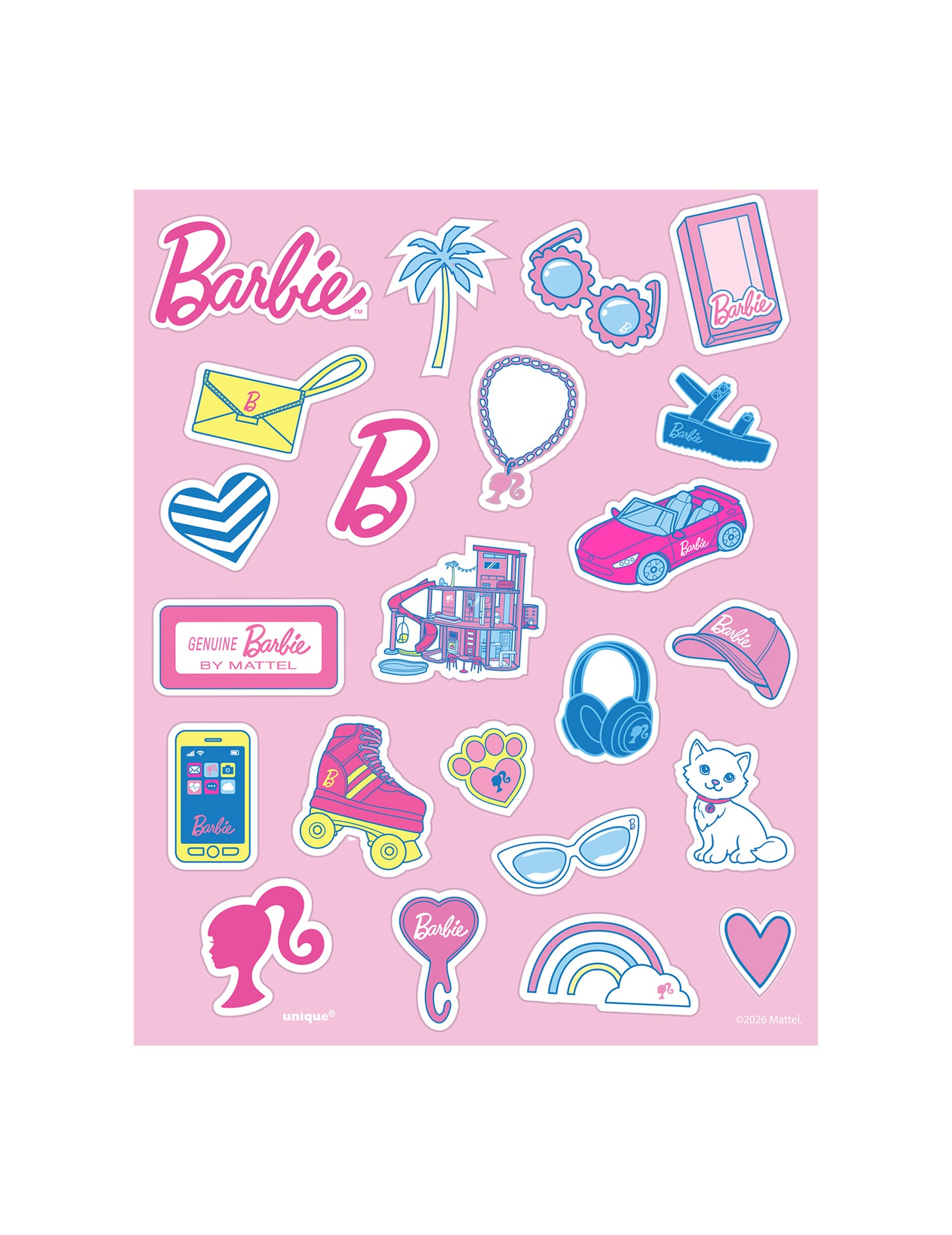 4 ív Barbie™ matrica készlet