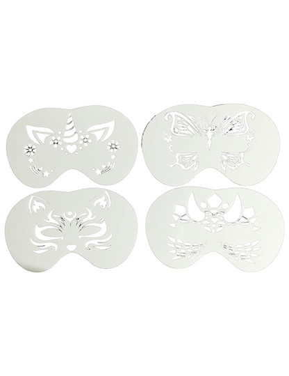 4 db-os állatos arcfestő sablonkészlet gyerekeknek