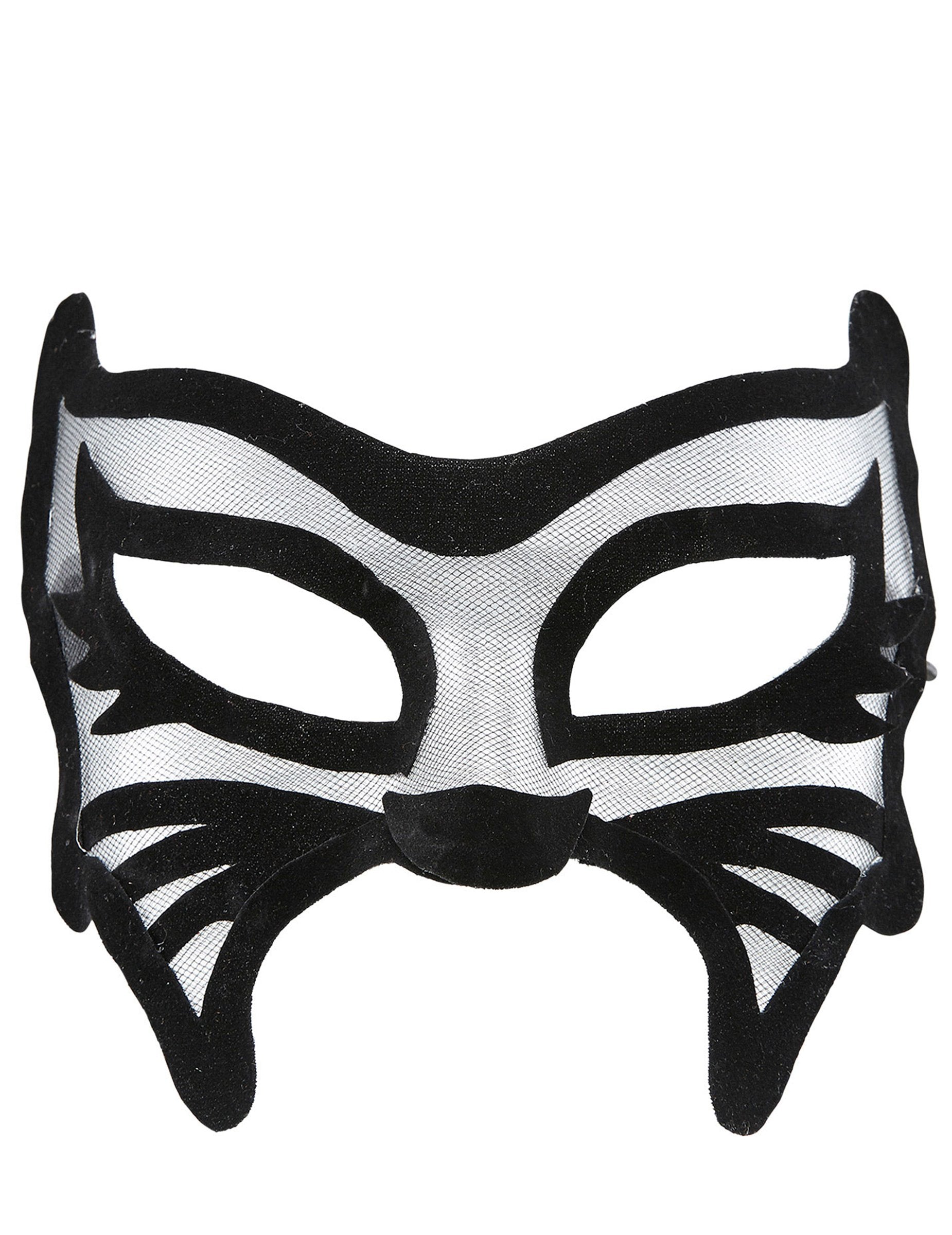 Vue de face du loup chat noir sexy pour femme