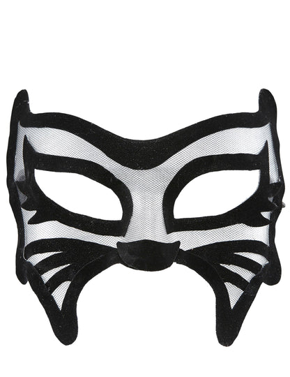 Vue de face du loup chat noir sexy pour femme