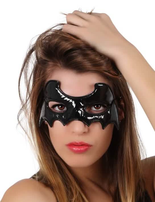 denevér halloween maszk női fényes fekete