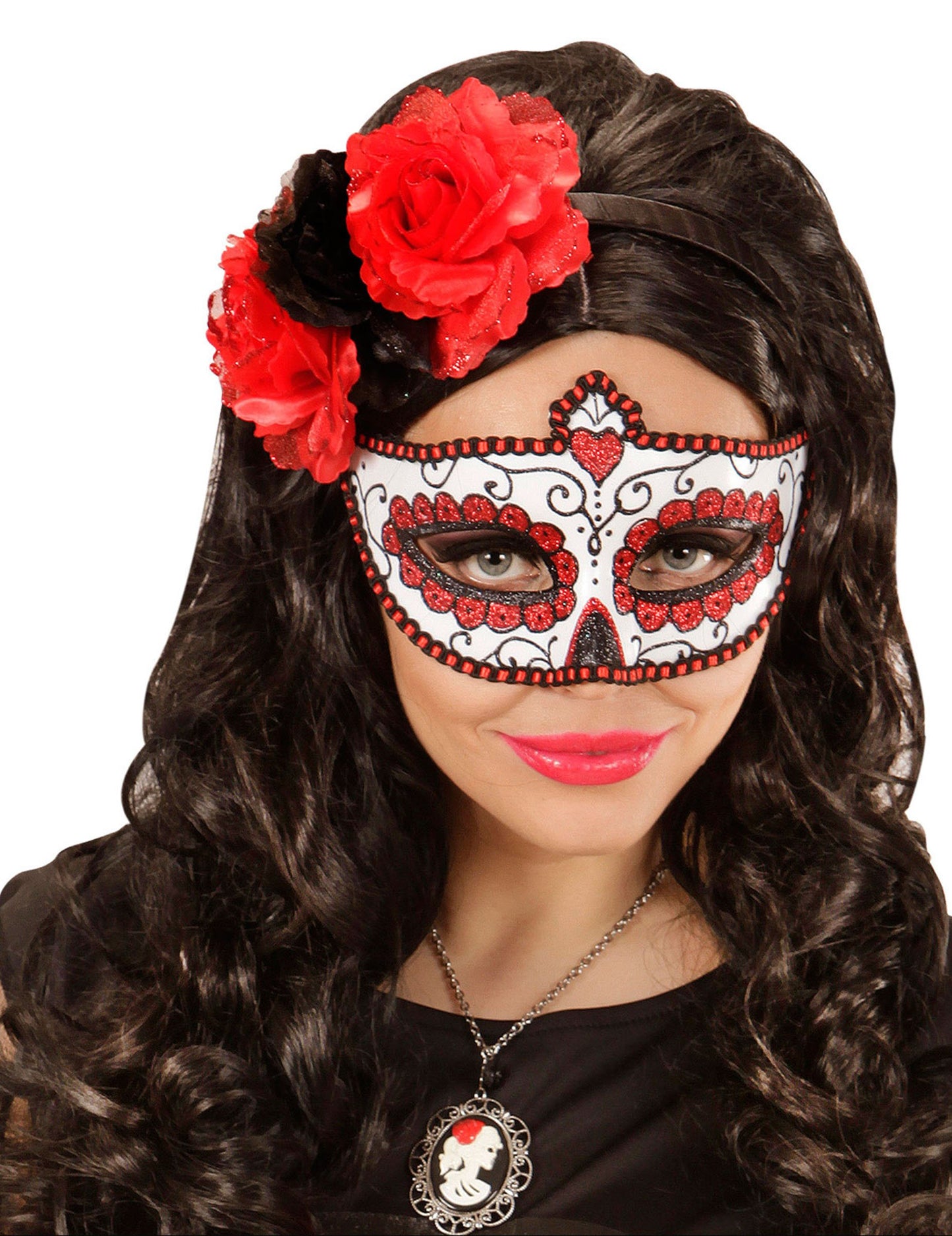 Piros színű farkas felnőtt felnőtt dia de los muertos
