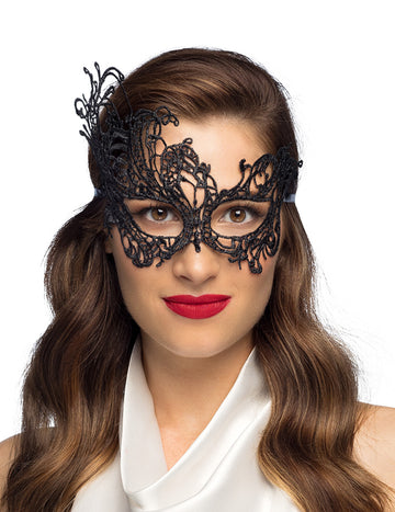 Szexi fekete csipke farkas