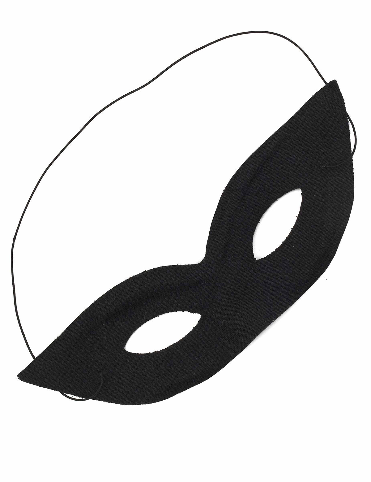 Détail de l'élastique du loup noir pour femme