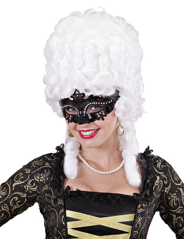 Venitian Wolf fekete felnőtt strasszok