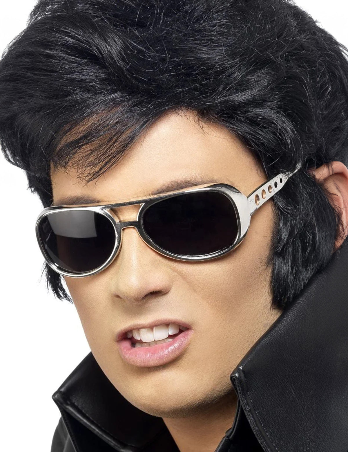 Lunettes Elvis pour adulte argentées