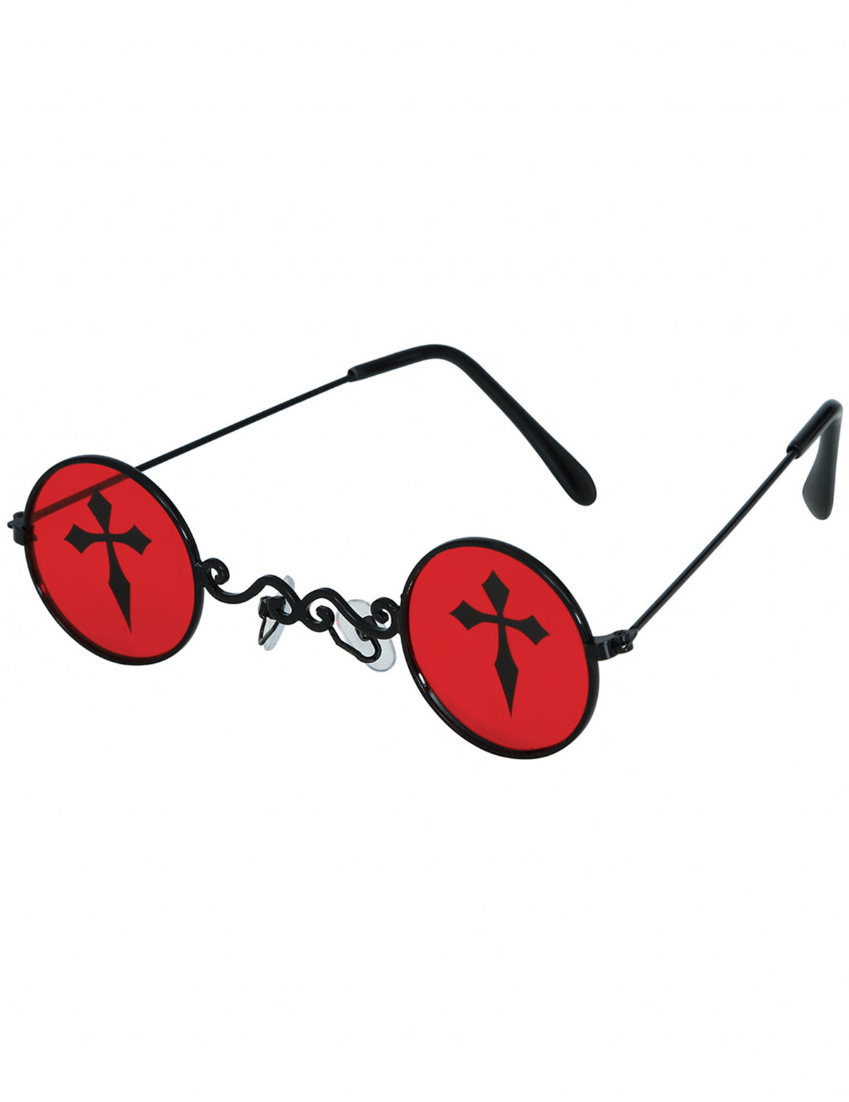 Vue de profil des lunettes gothiques rondes pour adulte