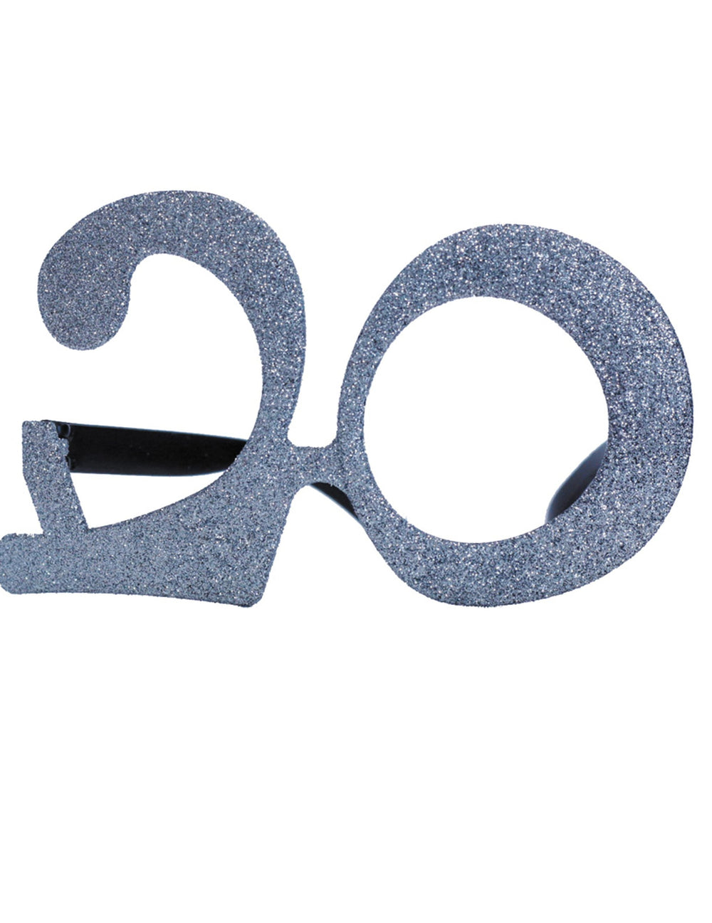 Lunettes âge à paillettes 20 ans pour adulte argentées