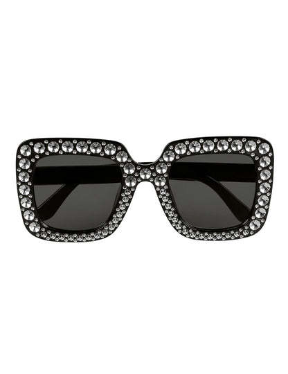 Vue de face des lunettes bling bling pour adulte