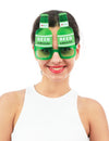 Lunettes bouteille de bière pour adulte vertes