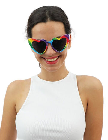 Felnőtt szivárványos szív szemüveg