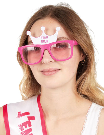 Rózsaszín Team EVJF koronás szemüveg nőknek