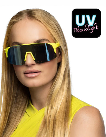 Felnőtt neon sárga parti szemüveg