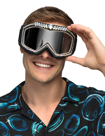 Fekete sí szemüveg strasszokkal felnőtteknek