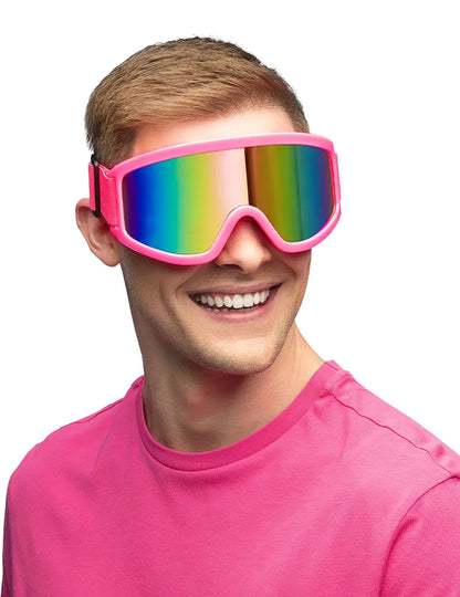 Felnőtt neon rózsaszín síszemüveg